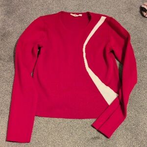 River Red & White Sweater Size Medium ❤️